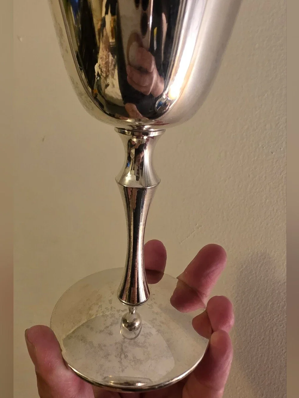 Vintage Kirk International KI Silver Plated Goblets Spain – Pair 8”